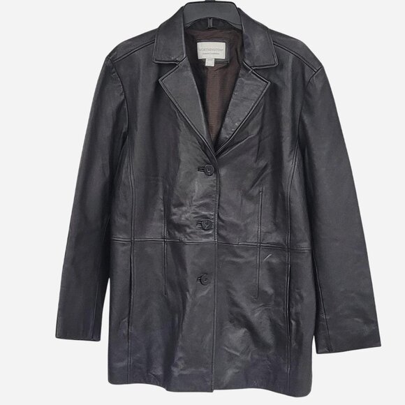 Worthington Jackets & Blazers - Worthington Lambskin Leather Coat – Black – Size XL